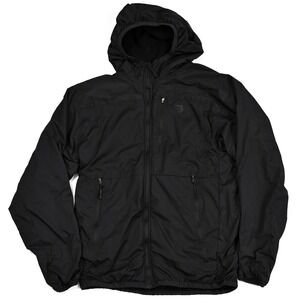 Burlebo Men's M Durango Full Zip Jacket Black Hooded Lightweight Softshell EUC